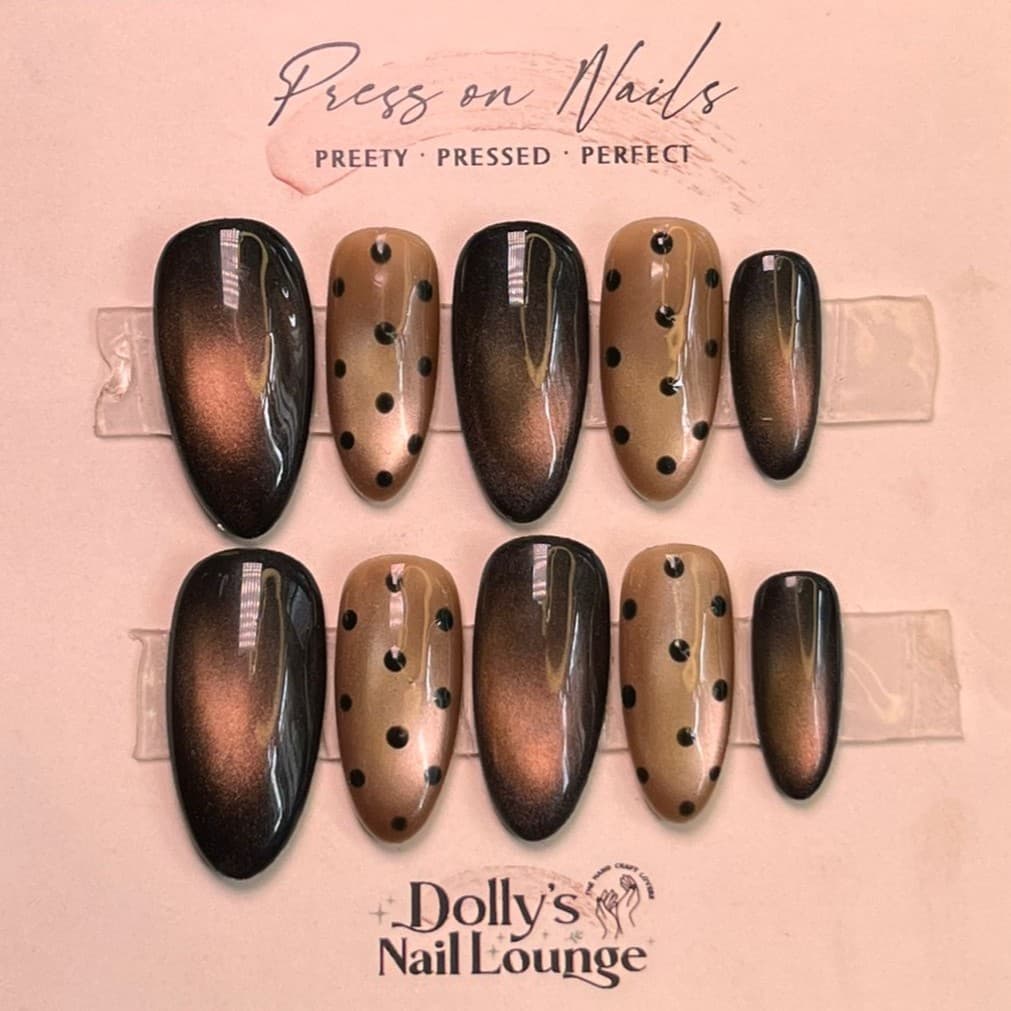 Cateye Polka Nails
