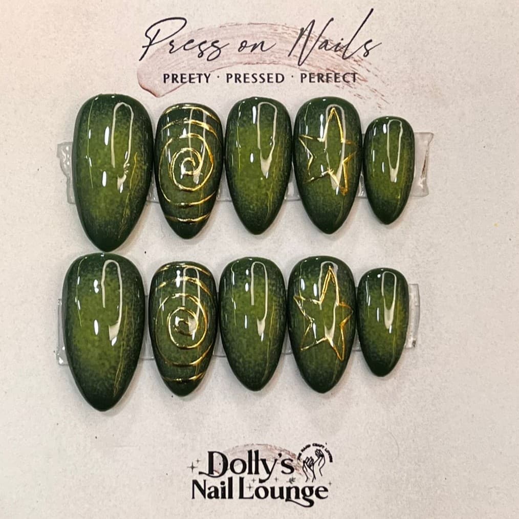 Green Ombre Nails